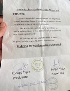 Municipalidad de Quillota advierte sobre falsos  trabajadores del aseo que piden dinero en empresas