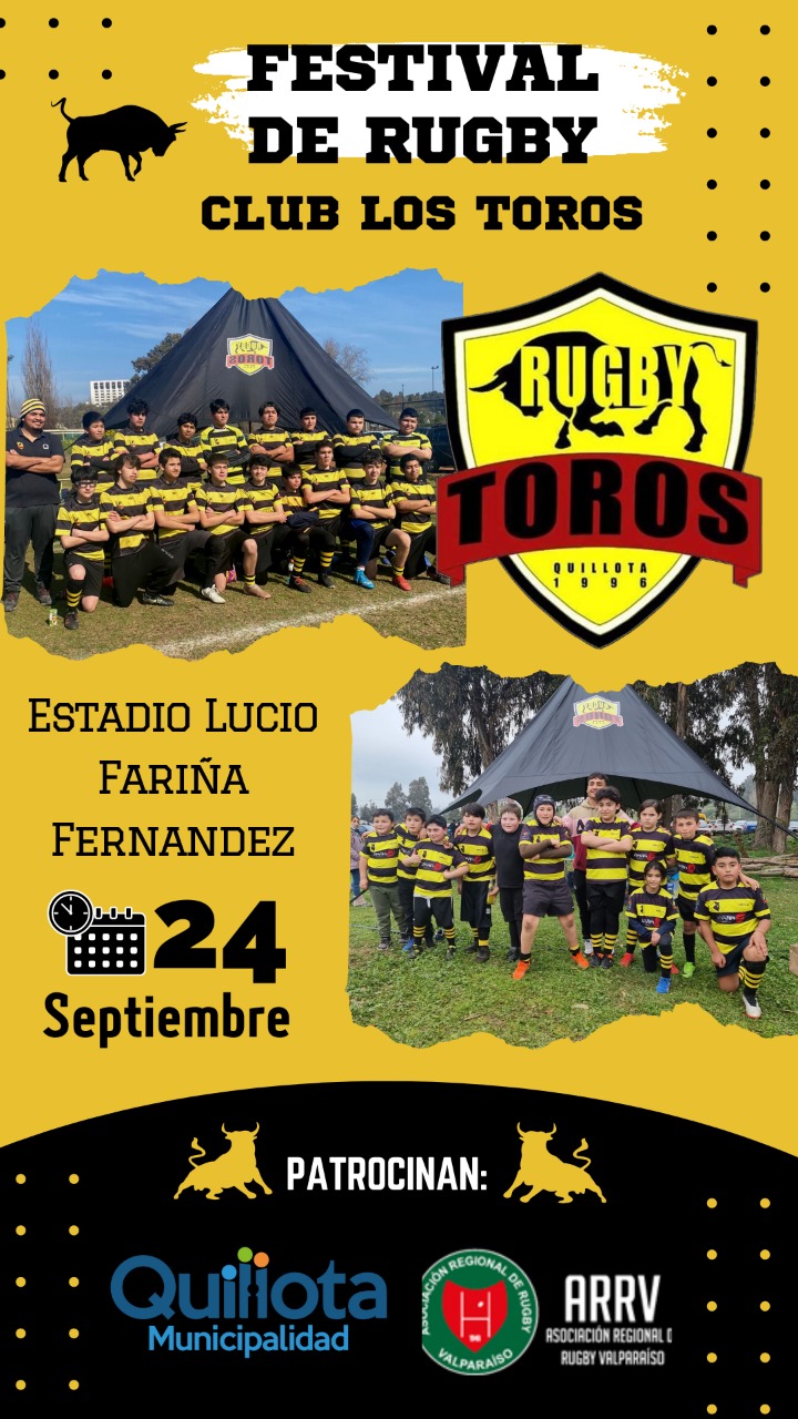 Club de Rugby Quillota Los Toros organizará Quinto Festival de Menores en Estadio Lucio Fariña Fernández.